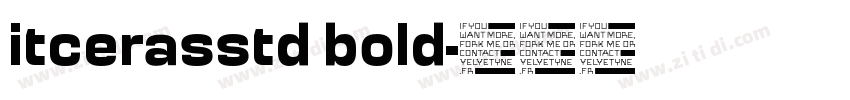itcerasstd bold字体转换